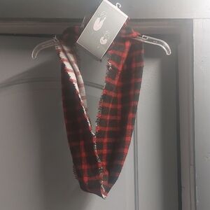 Red and Black Plaid Scarf
